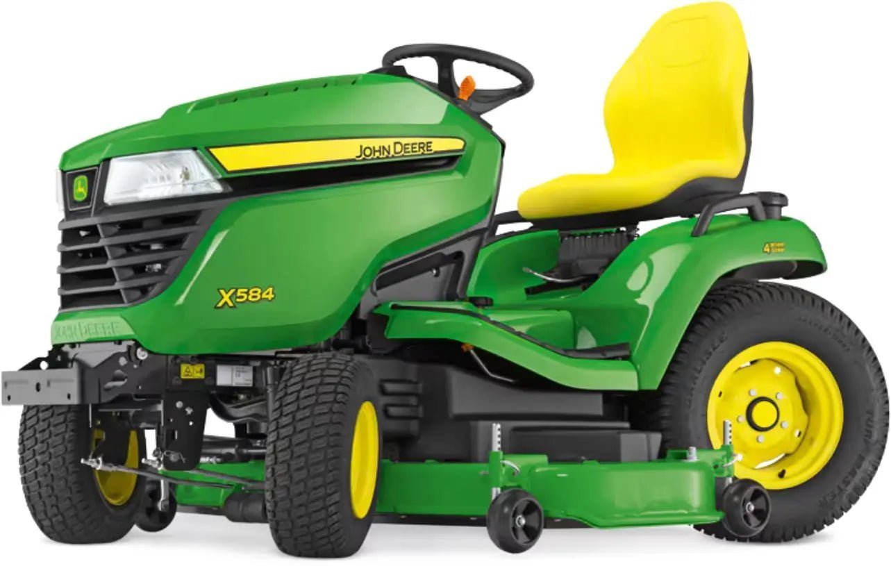John_Deere_X584_mit_137_cm_Accel_Deep_Maehwerk-1-1.jpg John Deere X584 Rasentraktor mit 137 cm Accel Deep Mähwerk, 22,1 PS Kawasaki Motor, Hydrostat – Bild 1