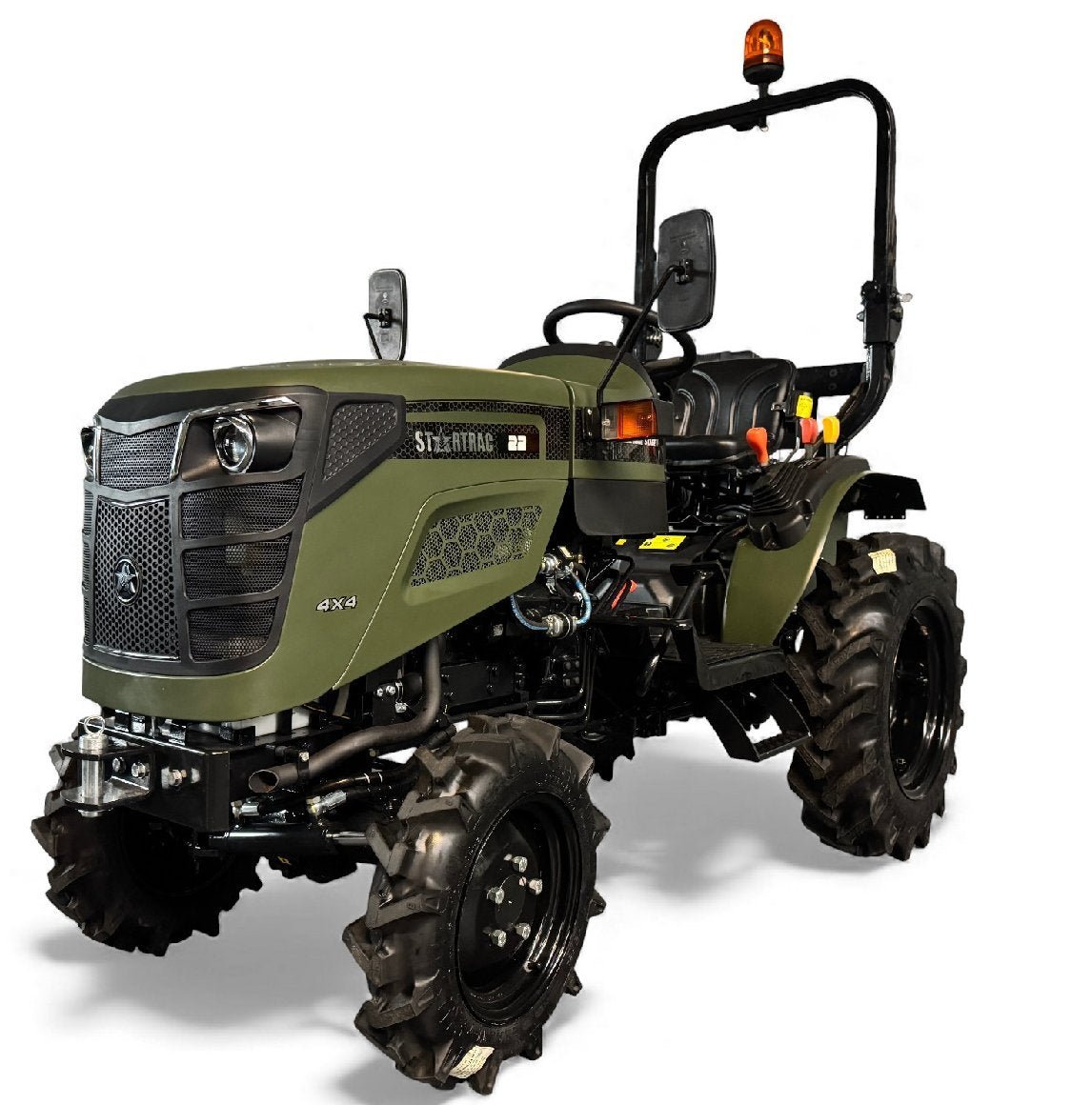 Startrac_22_Nato-Gruen_mit_Galaxy-Garden-Pro-B-2.jpg Startrac 22 Kleintraktor Nato-Grün mit Garden-Pro-Bereifung – 22 PS Kompakttraktor mit Allrad – Bild 1