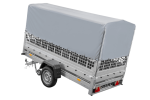 1-Achs-Anhänger GARDEN TRAILER 264 KIPP mit Laubgitteraufsatz, grauer Hochplane, Hochspriegel und Stützrad-Neu – Bild 10