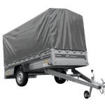 Anhänger 264×125 UNITRAILER FORCE 264 KIPP ungebremst mit H-1100 Rahmen und grauer Plane-Neu