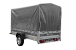 Anhänger 264×125 UNITRAILER FORCE 264 KIPP ungebremst mit H-1100 Rahmen und grauer Plane-Neu – Bild 4