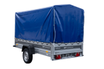 Anhänger 264×125 UNITRAILER FORCE 264 KIPP ungebremst mit H-1100 Spriegel und blauer Hochplane-Neu – Bild 4