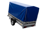 Anhänger 264×125 UNITRAILER FORCE 264 KIPP ungebremst mit H-1100 Spriegel und blauer Hochplane-Neu – Bild 6