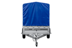 Anhänger 264×125 UNITRAILER FORCE 264 KIPP ungebremst mit H-1100 Spriegel und blauer Hochplane-Neu – Bild 11