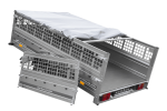 Anhänger 264×150 UNITRAILER GARDEN 265 KIPP mit Gitterwänden, H-0-Rahmen und grauer Plane-Neu – Bild 10