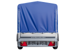 Anhänger Garden Trailer 200 KIPP 200×106 cm 750 kg [mit Hochspriegel, blauer Hochplane und Stützrad]-Neu – Bild 3