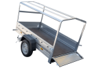 Anhänger Garden Trailer 200 KIPP 200×106 cm 750 kg [mit Hochspriegel, blauer Hochplane und Stützrad]-Neu – Bild 10