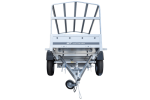 Anhänger Garden Trailer 200 KIPP 200×106 cm 750 kg [mit Hochspriegel, blauer Hochplane und Stützrad]-Neu – Bild 11