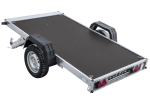 Anhänger mit Blattfedern 230×125 UNITRAILER FORCE 230/R KIPP mit H-1100 Spriegel und grauer Hochplane-Neu – Bild 11