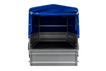 Anhänger mit Blattfedern 230×125 UNITRAILER FORCE 230/R KIPP mit H-800 Spriegel und blauer Hochplane-Neu – Bild 12