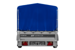 Anhänger mit Blattfedern 230×125 UNITRAILER FORCE 230/R KIPP mit H-800 Spriegel und blauer Hochplane-Neu – Bild 3