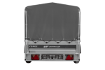 Anhänger mit Blattfedern 230×125 UNITRAILER FORCE 230/R KIPP ungebremst mit H-800 Spriegel und grauer Hochplane-Neu – Bild 3