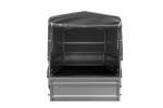 Anhänger mit Blattfedern 230×125 UNITRAILER FORCE 230/R KIPP ungebremst mit H-800 Spriegel und grauer Hochplane-Neu – Bild 11