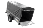 Anhänger mit Blattfedern 230×125 UNITRAILER FORCE 230/R KIPP ungebremst mit H-800 Spriegel und grauer Hochplane-Neu – Bild 10