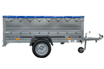 Anhänger mit faltbarer Deichsel GARDEN TRAILER 230 KIPP mit zusätzlichen Bordwänden, Stützrad und blauer Flachplane-Neu – Bild 13