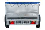 Anhänger mit faltbarer Deichsel GARDEN TRAILER 230 KIPP mit zusätzlichen Bordwänden, Stützrad und blauer Flachplane-Neu – Bild 3