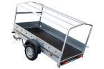 Auto Anhänger 230×125 Garden Trailer 230 KIPP Unitrailer 750 kg mit Stützrad, blauer Hochplane und Hochspriegel-Neu – Bild 11