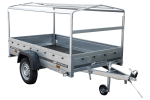 Auto Anhänger 230×125 Garden Trailer 230 KIPP Unitrailer 750 kg mit Stützrad, blauer Hochplane und Hochspriegel-Neu – Bild 12