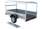 Auto Anhänger 230×125 Garden Trailer 230 KIPP Unitrailer 750 kg mit Stützrad, blauer Hochplane und Hochspriegel-Neu – Bild 14