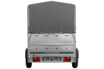 Autotransportanhänger 200×125 UNITRAILER GARDEN 201 KIPP mit BIS-Seitenwänden, H-800-Rahmen und grauer Plane-Neu – Bild 3