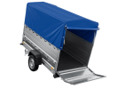 Autotransportanhänger 230×125 UNITRAILER FORCE 230 KIPP mit BIS-Seitenwänden, H-800-Rahmen und blauer Plane-Neu – Bild 11