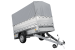Autotransportanhänger 230×125 UNITRAILER FORCE 230 KIPP mit BIS-Seitenwänden, H-800-Rahmen und grauer Plane-Neu