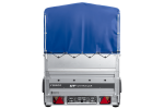 Autotransportanhänger 264×125 UNITRAILER FORCE 264 KIPP mit BIS-Seitenwänden, H-800-Rahmen und blauer Plane-Neu – Bild 4