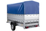 Autotransportanhänger 264×125 UNITRAILER FORCE 264 KIPP mit BIS-Seitenwänden, H-800-Rahmen und blauer Plane-Neu – Bild 10