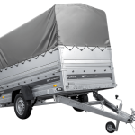 Autotransportanhänger 264×125 UNITRAILER FORCE 264 KIPP mit BIS-Seitenwänden, H-800-Rahmen und grauer Plane-Neu