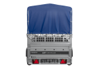 Autotransportanhänger 264×125 UNITRAILER FORCE 264 KIPP mit Gitterwänden, H-800 Rahmen und blauer Plane-Neu – Bild 3
