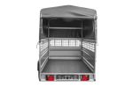 Autotransportanhänger 264×125 UNITRAILER FORCE 264 KIPP mit Gitterwänden, H-800 Rahmen und grauer Plane-Neu – Bild 11