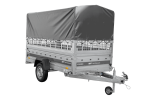 Autotransportanhänger 264×125 UNITRAILER FORCE 264 KIPP mit Gitterwänden, H-800 Rahmen und grauer Plane-Neu – Bild 7