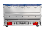 Autotransportanhänger auf Blattfedern 264×150 UNITRAILER GARDEN 265/R KIPP mit BIS-Seitenwänden, H-0-Rahmen und blauer Plane-Neu – Bild 4