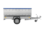 Autotransportanhänger auf Federn 230×125 UNITRAILER FORCE 230/R KIPP mit BIS-Seitenwänden, H-0-Rahmen und blauer Plane-Neu – Bild 4
