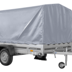 Autotransportanhänger auf Federn 264×150 UNITRAILER GARDEN 265/R KIPP mit H-1100 Rahmen und grauer Plane-Neu