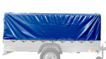 Ungebremster Anhänger 264×125 UNITRAILER FORCE 264 KIPP mit H-800 Spriegel und blauer Hochplane-Neu – Bild 16