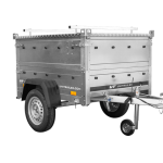 Einachsanhänger 150×106 UNITRAILER GARDEN 150 KIPP mit BIS-Seitenwänden und Aluminiumabdeckung-Neu