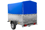 Einachsanhänger 200×125 UNITRAILER GARDEN 201 KIPP mit BIS-Seitenwänden, H-800-Rahmen und blauer Plane-Neu – Bild 8