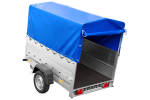 Einachsanhänger 200×125 UNITRAILER GARDEN 201 KIPP mit BIS-Seitenwänden, H-800-Rahmen und blauer Plane-Neu – Bild 4
