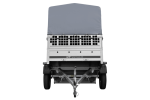 Einachsanhänger 200×125 UNITRAILER GARDEN 201 KIPP mit Gitterseitenwänden, H-800 Rahmen und grauer Plane-Neu – Bild 10