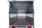 Einachsanhänger 200×125 UNITRAILER GARDEN 201 KIPP mit Gitterseitenwänden, H-800 Rahmen und grauer Plane-Neu – Bild 11