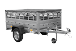 Einachsanhänger 200×125 UNITRAILER GARDEN 201 KIPP mit Gitterseitenwänden und grauer Abdeckung-Neu – Bild 11