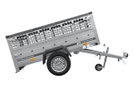 Einachsanhänger 200×125 UNITRAILER GARDEN 201 KIPP mit Gitterseitenwänden und grauer Abdeckung-Neu – Bild 9