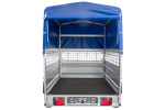 Einachsanhänger 230×125 UNITRAILER FORCE 230 KIPP mit Gitterseitenwänden, H-0-Rahmen und blauer Plane-Neu – Bild 4