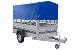Einachsanhänger 230×125 UNITRAILER FORCE 230 KIPP mit Gitterseitenwänden, H-0-Rahmen und blauer Plane-Neu – Bild 9
