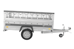 Einachsanhänger 230×125 UNITRAILER FORCE 230 KIPP mit Gitterwänden, H-0-Rahmen und grauer Plane-Neu – Bild 4