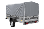Einachsanhänger 230×125 UNITRAILER FORCE 230 KIPP mit H-800 Spriegel und grauer Hochplane-Neu – Bild 4