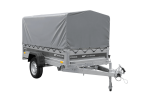 Einachsanhänger 230×125 UNITRAILER FORCE 230 KIPP mit H-800 Spriegel und grauer Hochplane-Neu – Bild 3