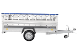Einachsanhänger 264×125 UNITRAILER FORCE 264 KIPP mit Gitterwänden, H-0-Rahmen und blauer Plane-Neu – Bild 8