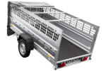 Einachsanhänger 264×125 UNITRAILER FORCE 264 KIPP mit Gitterwänden, H-0-Rahmen und grauer Plane-Neu – Bild 13